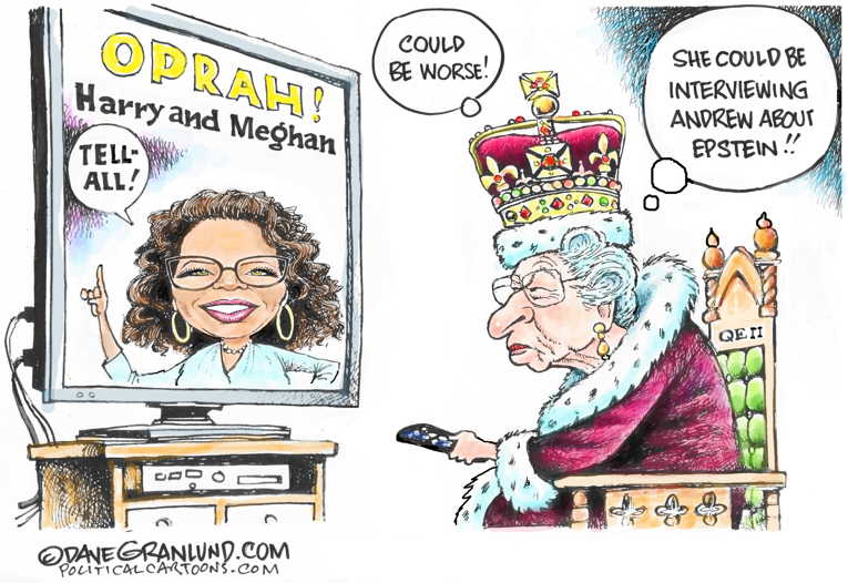 Political/Editorial Cartoon by Dave Granlund on Royal Disaster Underway