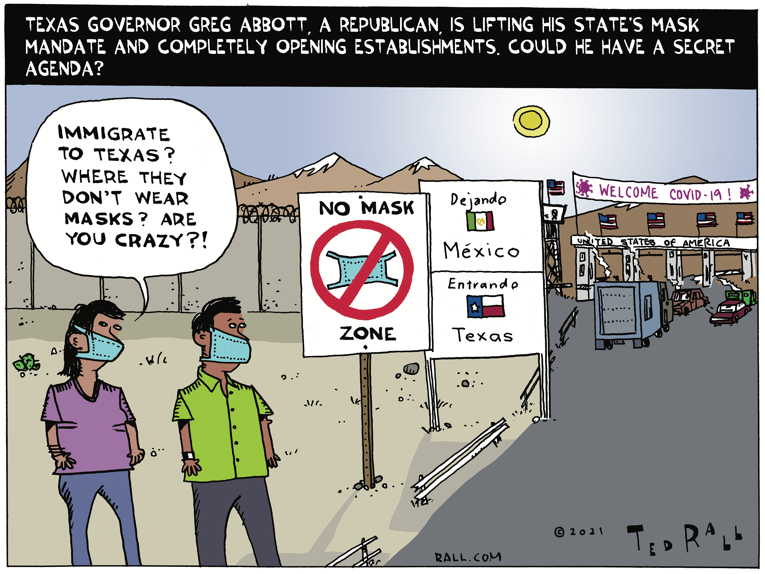 Political/Editorial Cartoon by Ted Rall on Texas Secedes