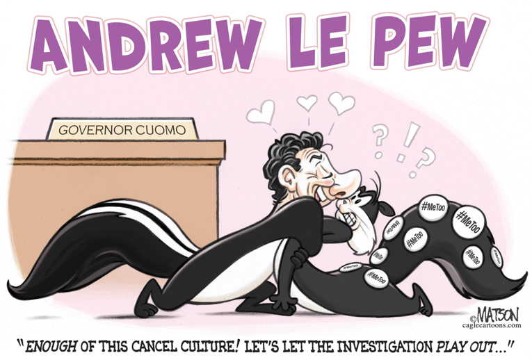 Political/Editorial Cartoon by RJ Matson, Cagle Cartoons on More Cuomo Allegations