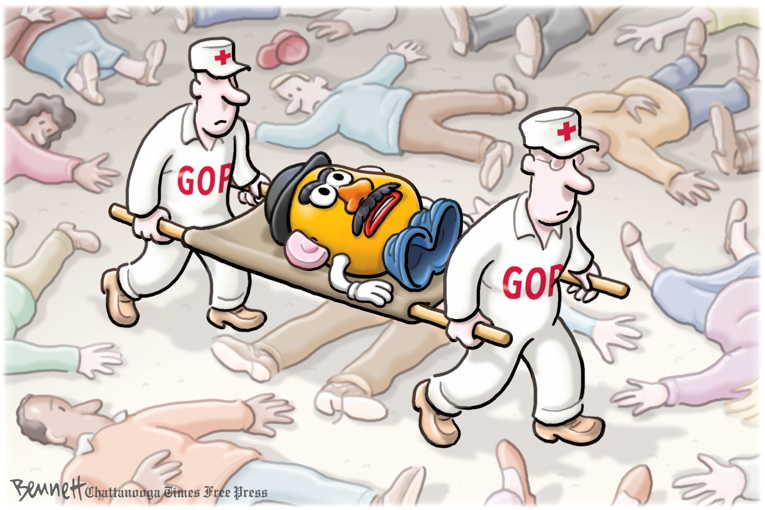 Political/Editorial Cartoon by Clay Bennett, Chattanooga Times Free Press on GOP Ramps Up Culture War