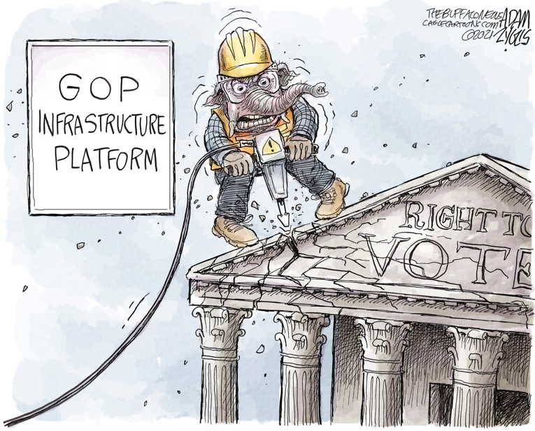 Political/Editorial Cartoon by Adam Zyglis, The Buffalo News on Republicans Begin 2022 Campaigns