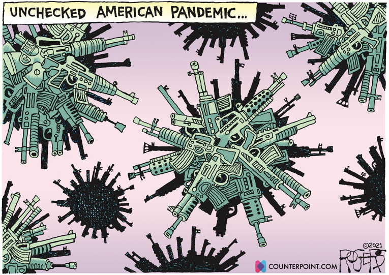 Political/Editorial Cartoon by Rob Rogers on Gun Stalemate Continues