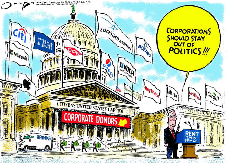 Political/Editorial Cartoon by Jack Ohman, The Oregonian on McConnell Does Stand-Up