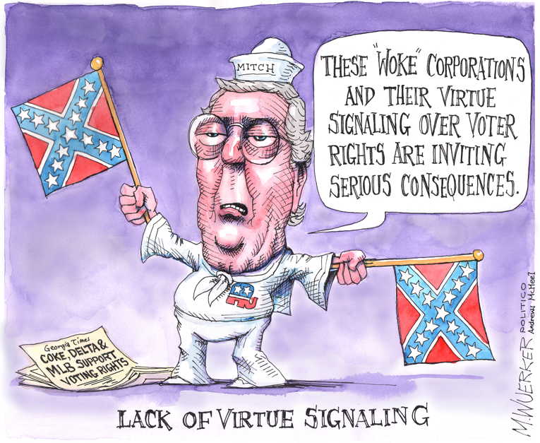 Political/Editorial Cartoon by Matt Wuerker, Politico on McConnell Does Stand-Up