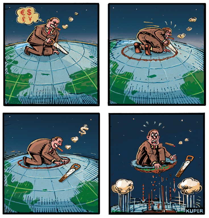 Political/Editorial Cartoon by Peter Kuper, PoliticalCartoons.com on Planet in Peril