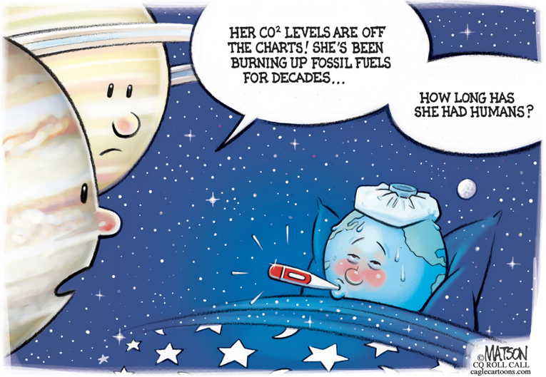 Political/Editorial Cartoon by RJ Matson, Cagle Cartoons on Planet in Peril