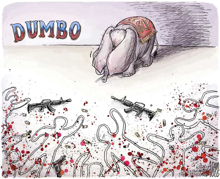 Political/Editorial Cartoon by Adam Zyglis, The Buffalo News on Gunmen Continue Killing Spree