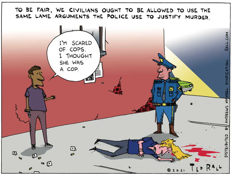 Political/Editorial Cartoon by Ted Rall on Police Consider Reforms