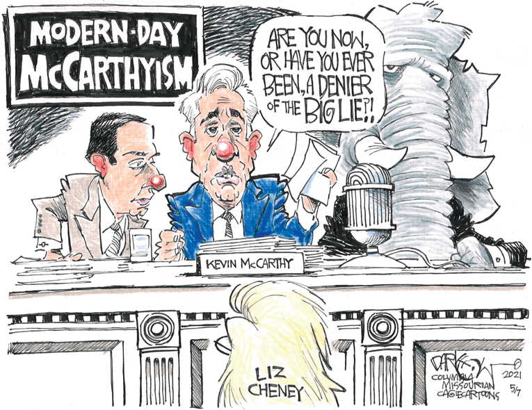 Political/Editorial Cartoon by John Darkow, Columbia Daily Tribune, Missouri on Republicans Purge Liz Cheney