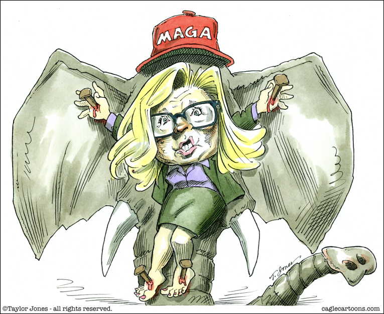 Political/Editorial Cartoon by Taylor Jones, Tribune Media Services on Republicans Purge Liz Cheney
