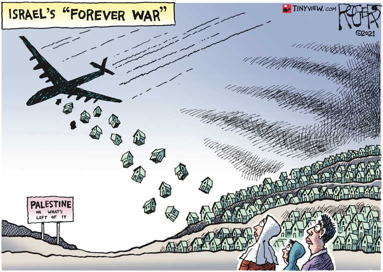 Political/Editorial Cartoon by Rob Rogers on Peace Process Escalates