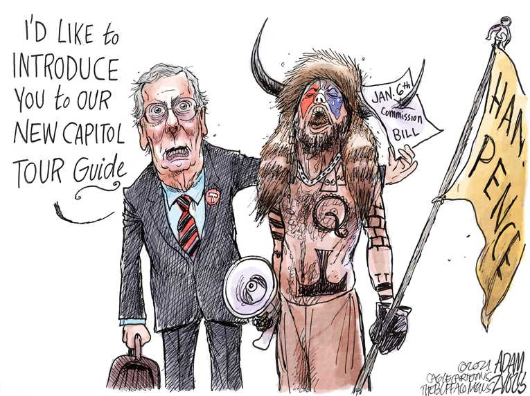 Political/Editorial Cartoon by Adam Zyglis, The Buffalo News on Jan. 6th Probe Opposed