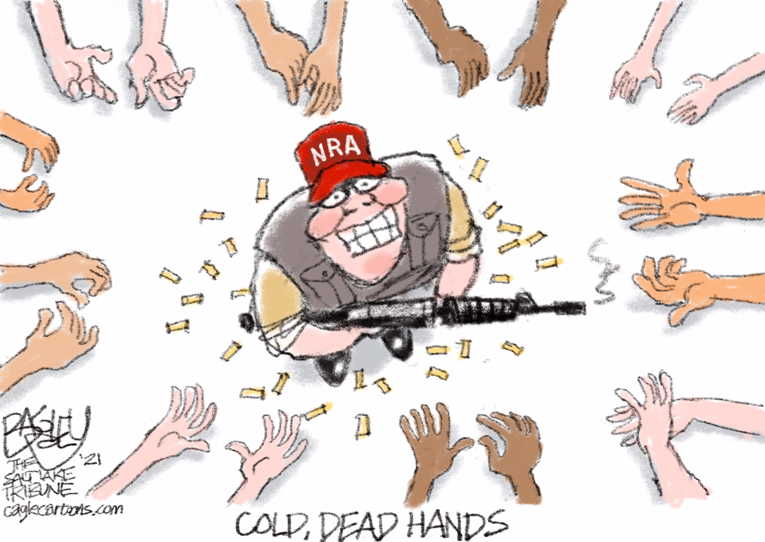 Political/Editorial Cartoon by Pat Bagley, Salt Lake Tribune on Yet Another Mass Shooting