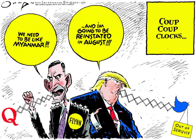 Political/Editorial Cartoon by Jack Ohman, The Oregonian on GOP Kills Jan. 6 Probe