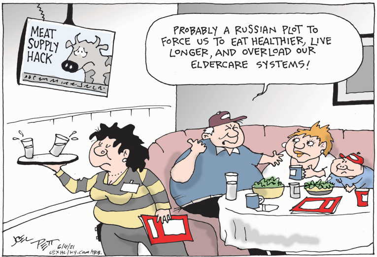 Political/Editorial Cartoon by Joel Pett, Lexington Herald-Leader, CWS/CartoonArts Intl. on Environmental Debate Continues