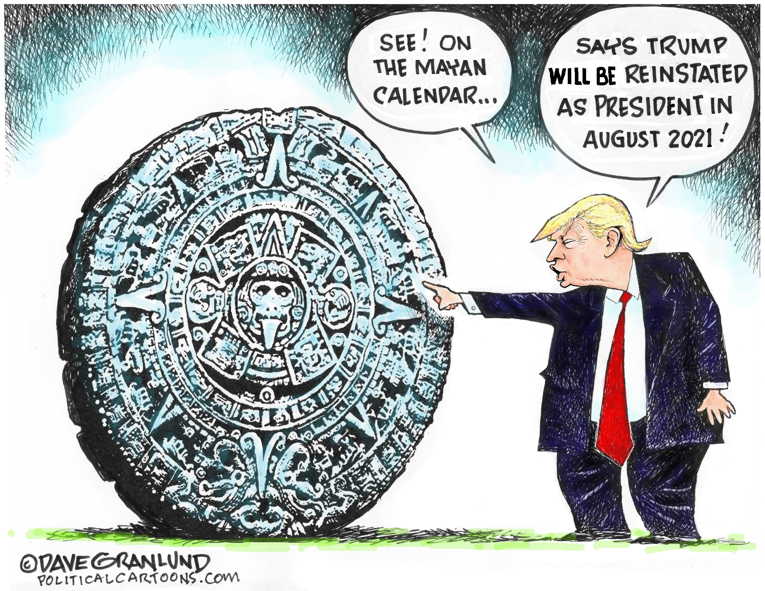 Political/Editorial Cartoon by Dave Granlund on Trump Looks Ahead