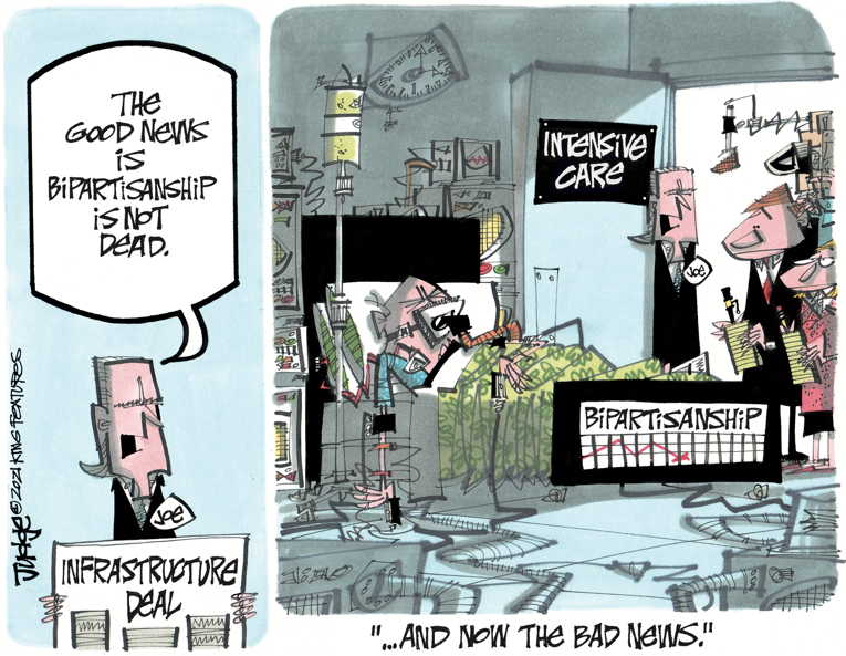 Political/Editorial Cartoon by Lee Judge, King Features on Joe Biden Dreams Big