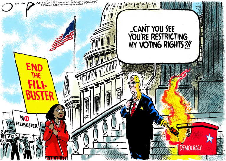 Political/Editorial Cartoon by Jack Ohman, The Oregonian on Republicans Promise Gridlock