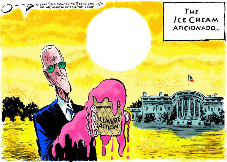 Political/Editorial Cartoon by Jack Ohman, The Oregonian on Planet Burning Up