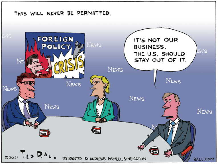 Political/Editorial Cartoon by Ted Rall on Afghan Withdrawal Almost Complete