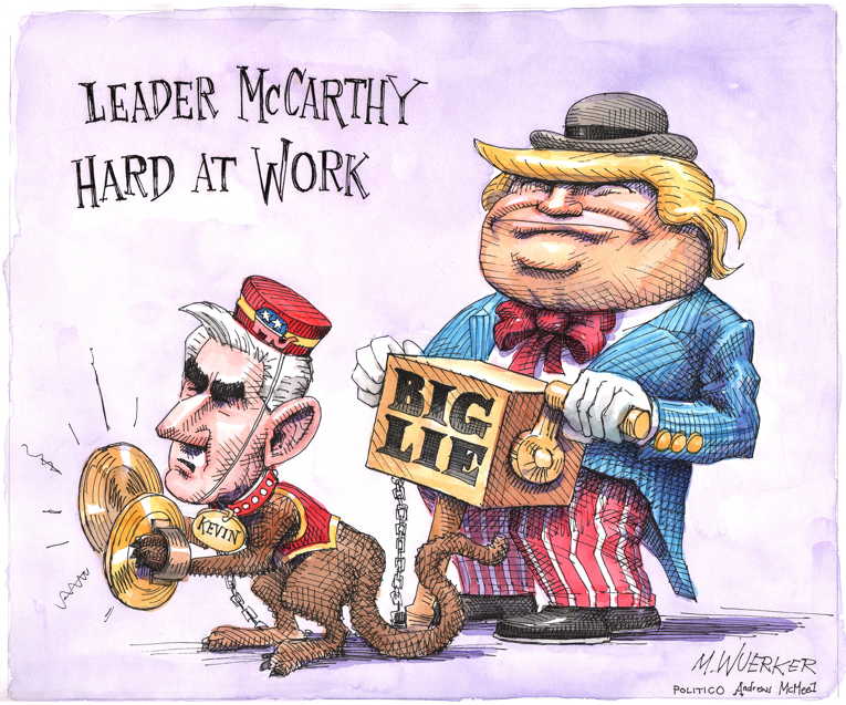 Political/Editorial Cartoon by Matt Wuerker, Politico on January 6 Inquiry Begins
