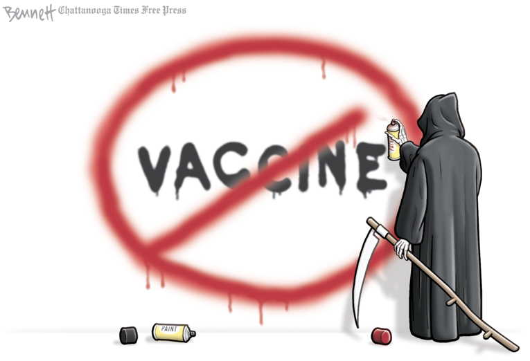 Political/Editorial Cartoon by Clay Bennett, Chattanooga Times Free Press on Variant Terrorizes Planet