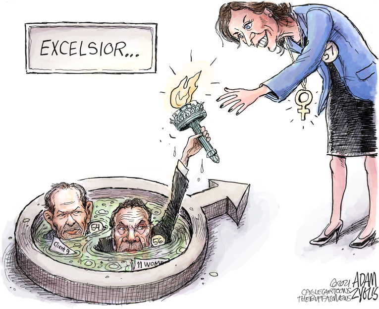 Political/Editorial Cartoon by Adam Zyglis, The Buffalo News on Cuomo Almost Gone