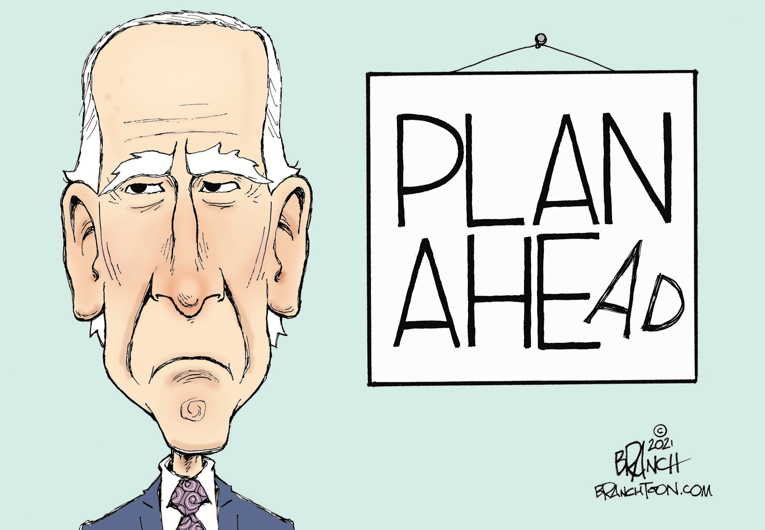 Political/Editorial Cartoon by John Branch, San Antonio Express-News on Biden Expresses No Regrets