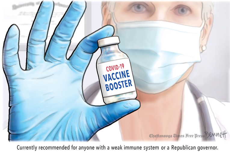 Political/Editorial Cartoon by Clay Bennett, Chattanooga Times Free Press on Pandemic Worsens