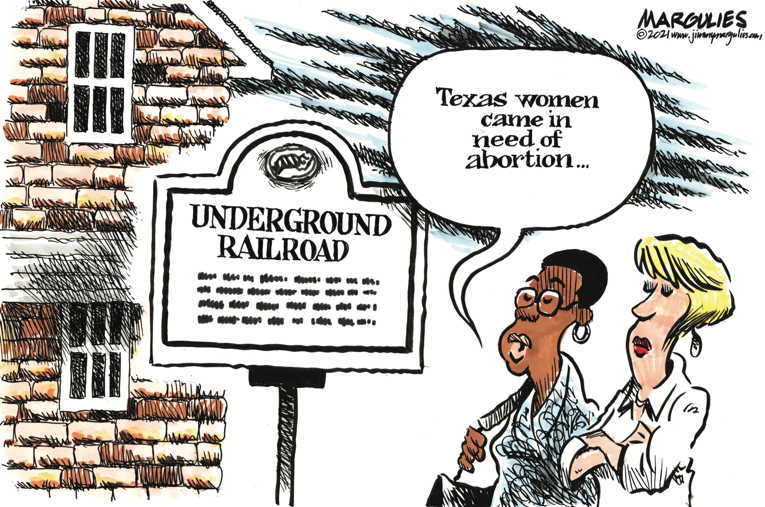 Political/Editorial Cartoon by Jimmy Margulies, King Features on Abortion Banned in Troubled Land