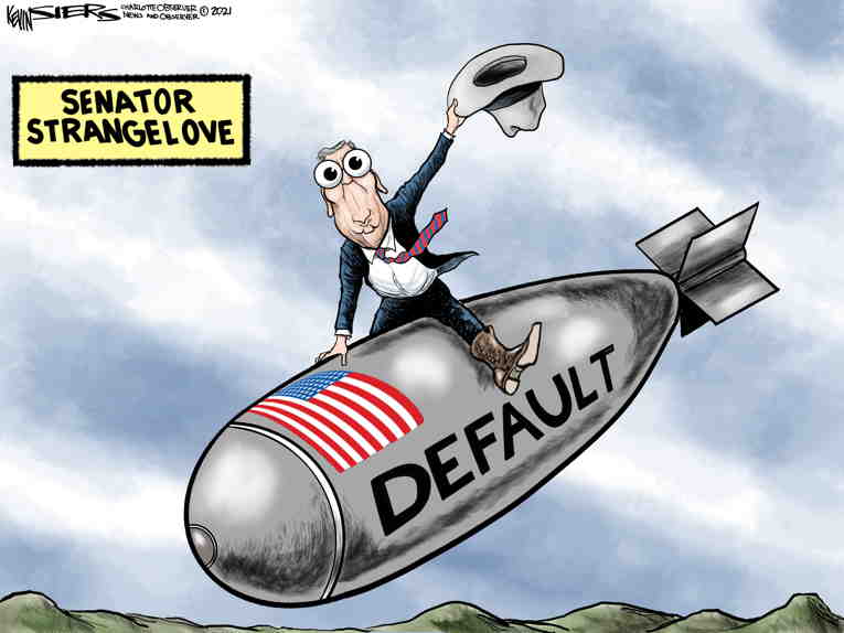 Political Cartoon on 'Debt Ceiling Impasse' by Kevin Siers, Charlotte ...