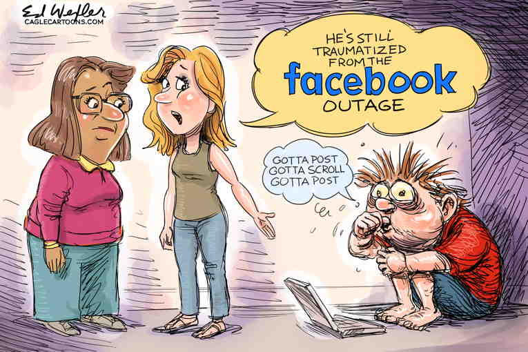 Political Cartoon on 'Facebook Goes Down' by Ed Wexler ...