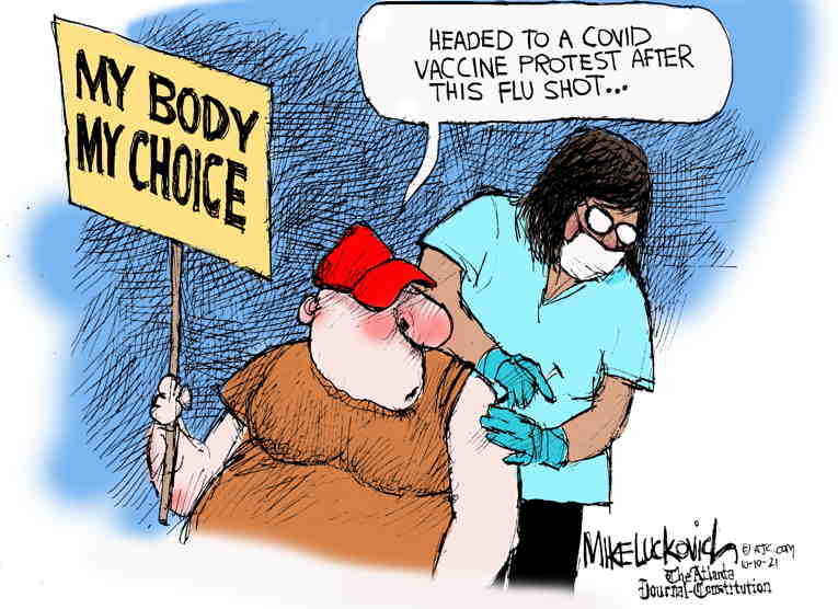 Political/Editorial Cartoon by Mike Luckovich, Atlanta Journal-Constitution on Republicans Revolting