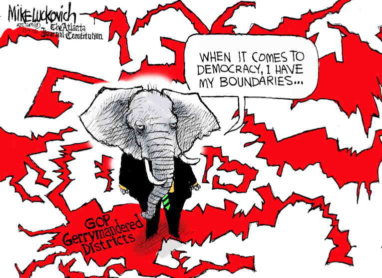 Political/Editorial Cartoon by Mike Luckovich, Atlanta Journal-Constitution on Republicans Persist