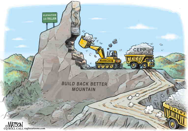 Political/Editorial Cartoon by RJ Matson, Cagle Cartoons on DINOS Sabotage Biden Plan