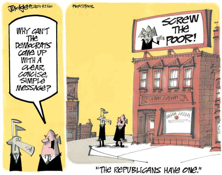 Political/Editorial Cartoon by Lee Judge, King Features on Republicans Plot Takeover