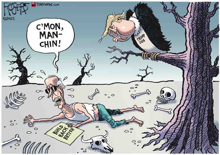 Political/Editorial Cartoon by Rob Rogers on Trump Goes Full Monty