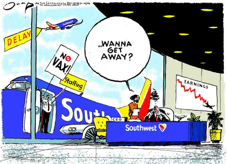 Political/Editorial Cartoon by Jack Ohman, The Oregonian on New Covid Surge
