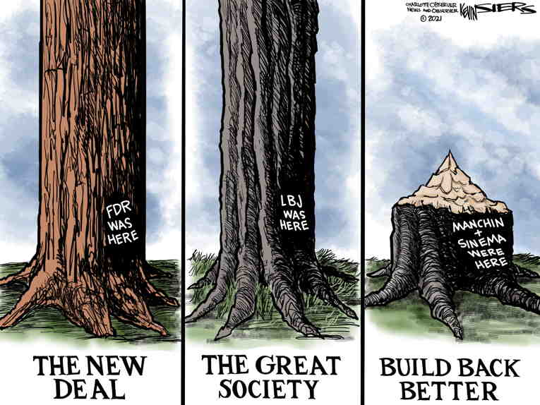 Political/Editorial Cartoon by Kevin Siers, Charlotte Observer on World Leaders Discuss Climate