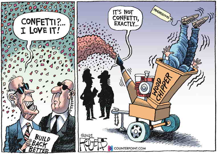 Political/Editorial Cartoon by Rob Rogers on Biden Gets Big Win