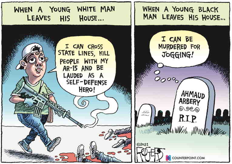 Political/Editorial Cartoon by Rob Rogers on Rittenhouse Verdict Explained