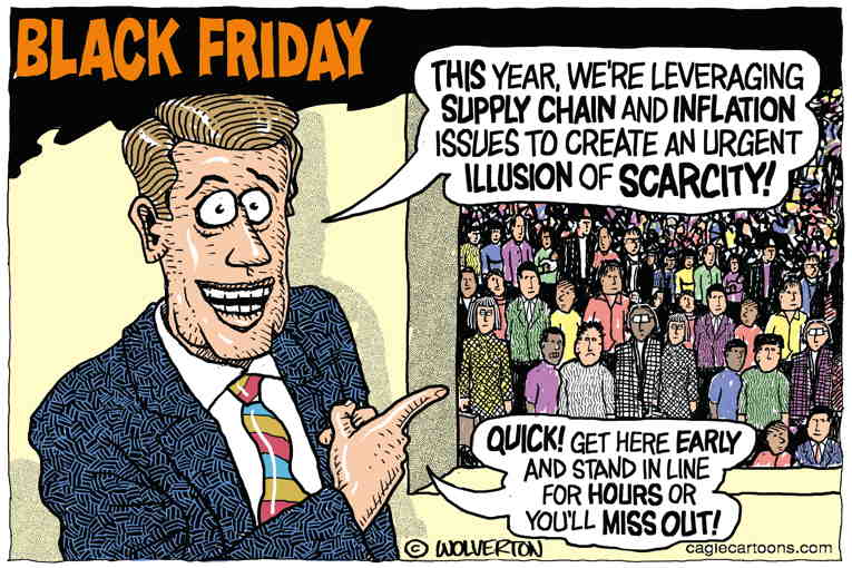 Political/Editorial Cartoon by Monte Wolverton, Cagle Cartoons on Holiday Season in Full Swing