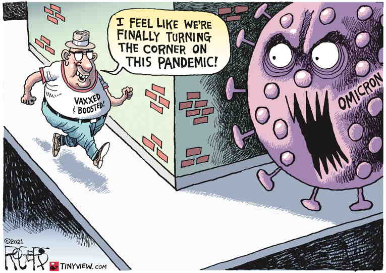 Political/Editorial Cartoon by Rob Rogers on Covid Spikes Again