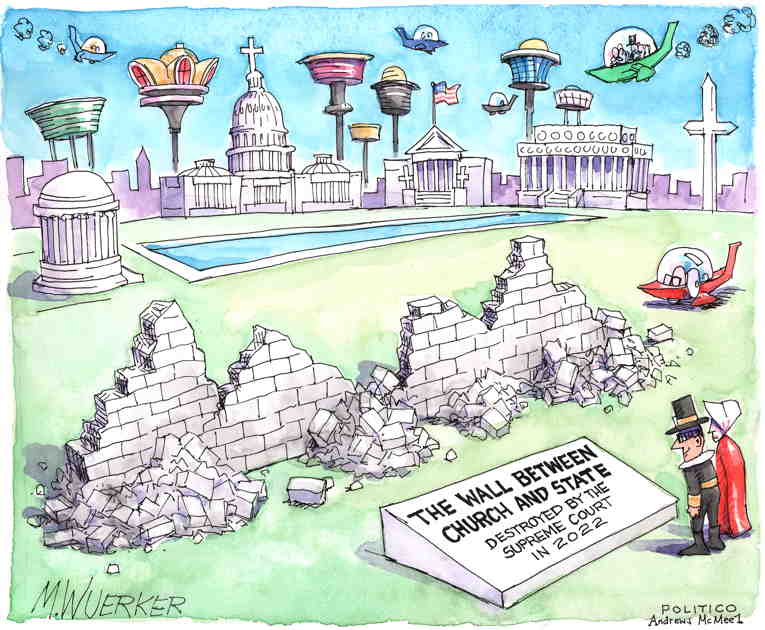 Political/Editorial Cartoon by Matt Wuerker, Politico on Texas Abortion Bounties Upheld