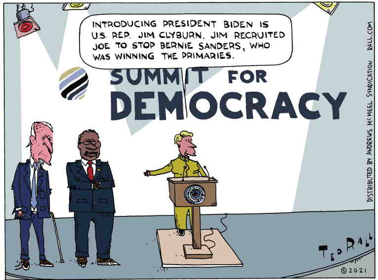 Political/Editorial Cartoon by Ted Rall on Democratic Party Does Its Thing