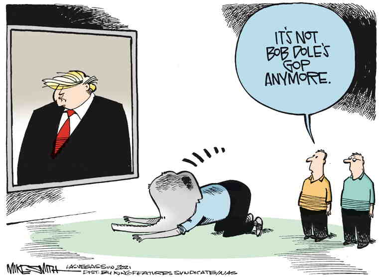 Political/Editorial Cartoon by Mike Smith, Las Vegas Sun on Legal Setbacks for Trump