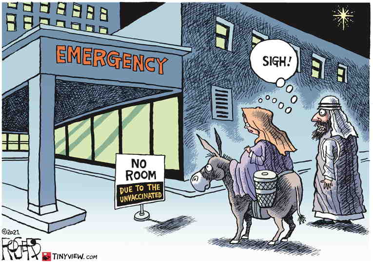 Political/Editorial Cartoon by Rob Rogers on Covid Safety Measures Spreading