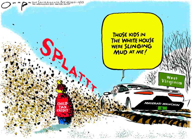 Political/Editorial Cartoon by Jack Ohman, The Oregonian on Biden Moves Goalposts