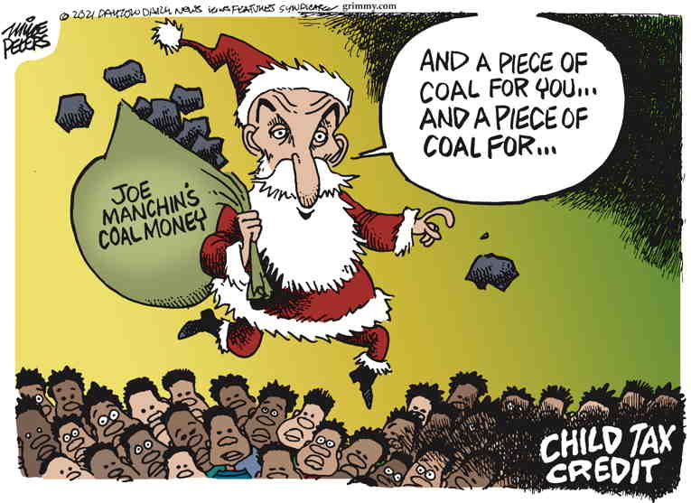 Political/Editorial Cartoon by Mike Peters, Dayton Daily News on Christmas Celebrated