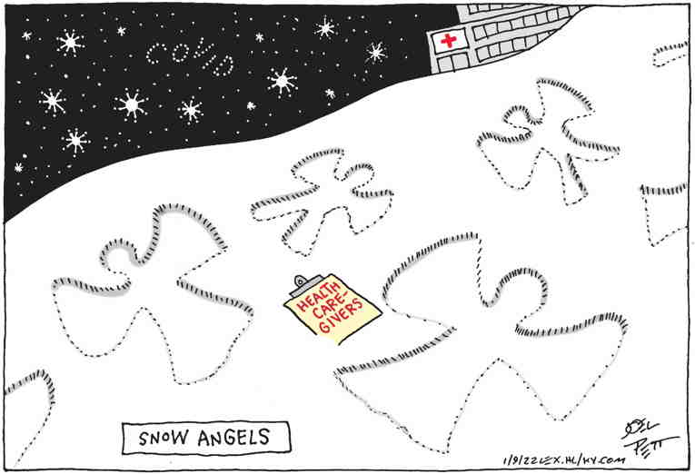 Political/Editorial Cartoon by Joel Pett, Lexington Herald-Leader, CWS/CartoonArts Intl. on Daily High Hits 1.5 Million Cases